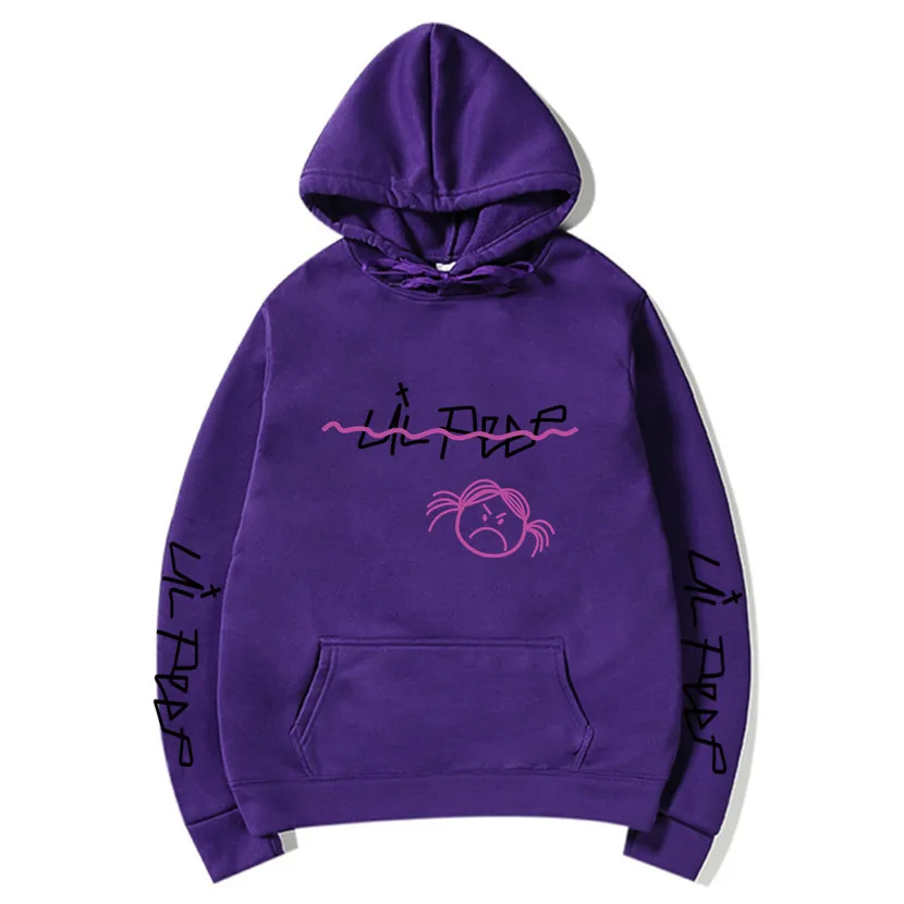 Purple 69 Lil Peep/толстовки с капюшоном Love lil. peep, мужские свитшоты, пуловер с капюшоном, свитшоты для мужчин/женщин, sudaderas cry, Детская уличная толстовка с капюшоном для мужчин - Цвет: Purple 69