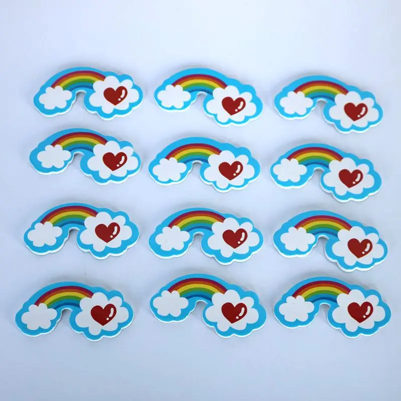 12pcs Торт украшения кокосовой пальмы Радуга карты Аксессуары для выпечки на день