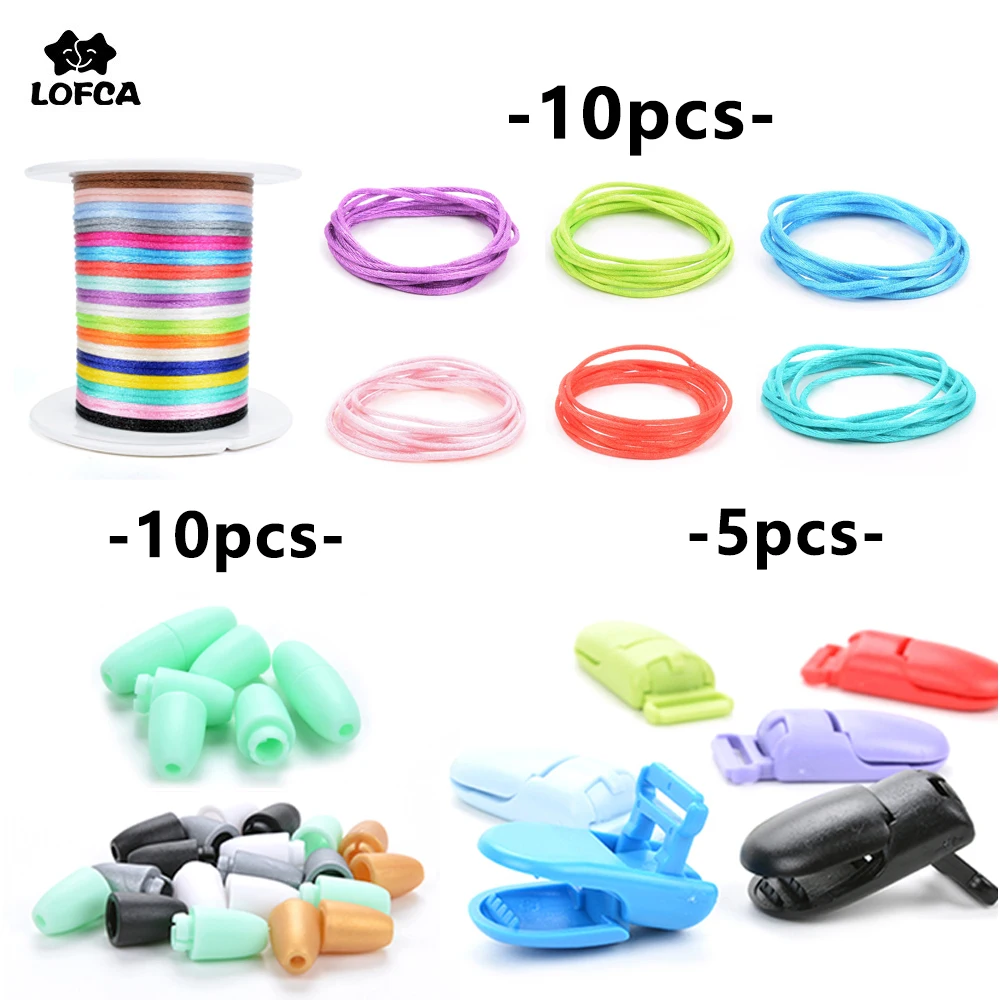 

HOT SALE Plastic Clasps For Necklace Making Baby Nipple Plastic Clip Pacifier Clip Chain For Teething Handmade Satin Jewelry