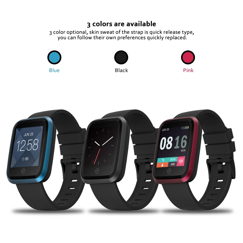 Zeblaze Crystal 2 Smartwatch IP67 Waterproof Wearable Device Heart Rate Monitor Color Display Smart Watch For Android IOS