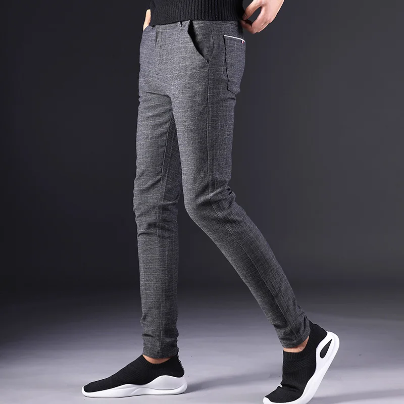 

2019 Spring Winter New Casual Pants Men Cotton Slim Fit Chinos Fashion Trousers Male Brand Clothing Plus Size