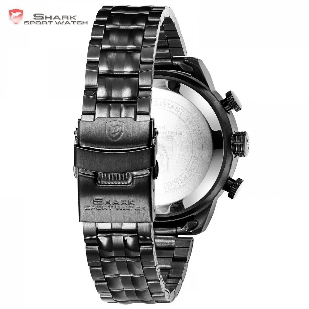 SHARK Watches Fashion Casual Analog Digital LCD Display Auto Date Calendar Alarm Clock erkek kol saati Wristwatch for Men /SH593