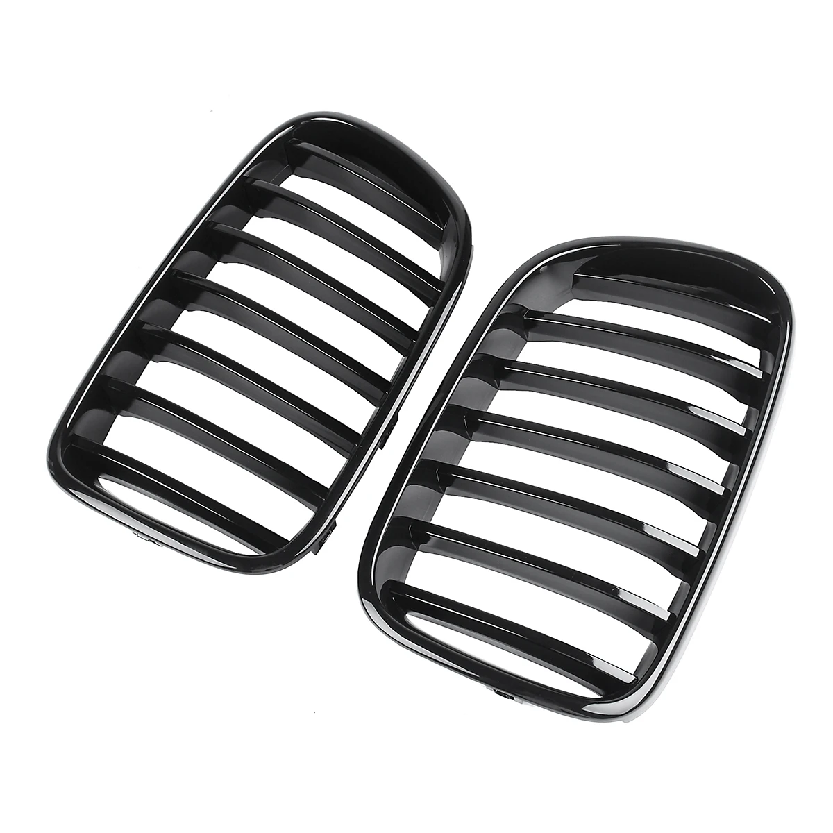 Для BMW X3 F25 2010 2011 2012 2013 1 пара передняя Передняя ножка гриль глянцевая черная замена