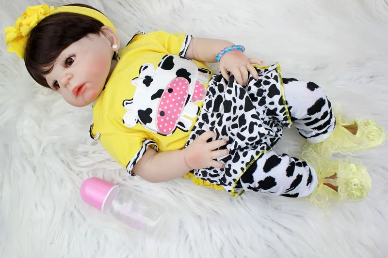 BZDOLL 55 см полностью силиконовая кукла Reborn Baby Doll игрушка Реалистичная 22 дюймов новорожденная принцесса малыш девочка подарок на день рождения Купание игрушка