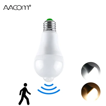 

LED PIR Motion Sensor bulb Warm Cold 220v 12W 18W Induction light Auto LED Lighting E27 B22 Garage Infrared Body Sensor Lamp