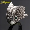 Ajojewelry – bague avec yeux de poisson en cristal vert pour hommes et femmes, bijoux de marque à la mode, taille 7 8 9 ► Photo 2/6