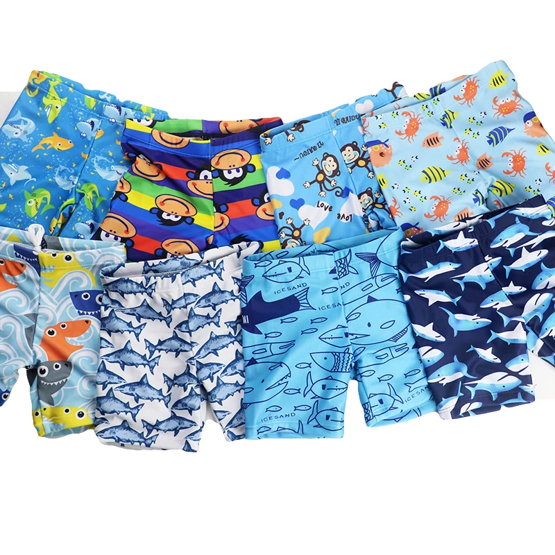 New 2019 Boys Swimming Trunks Animal Style Children