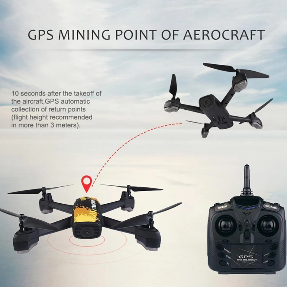 JXD 518 RC Quadcopter 720P HD Camera WIFI FPV GPS Mining Point Drone 2.4GHz 6 Axis Gyro Mini Drone 360 Rotation Headless Mode  (7)