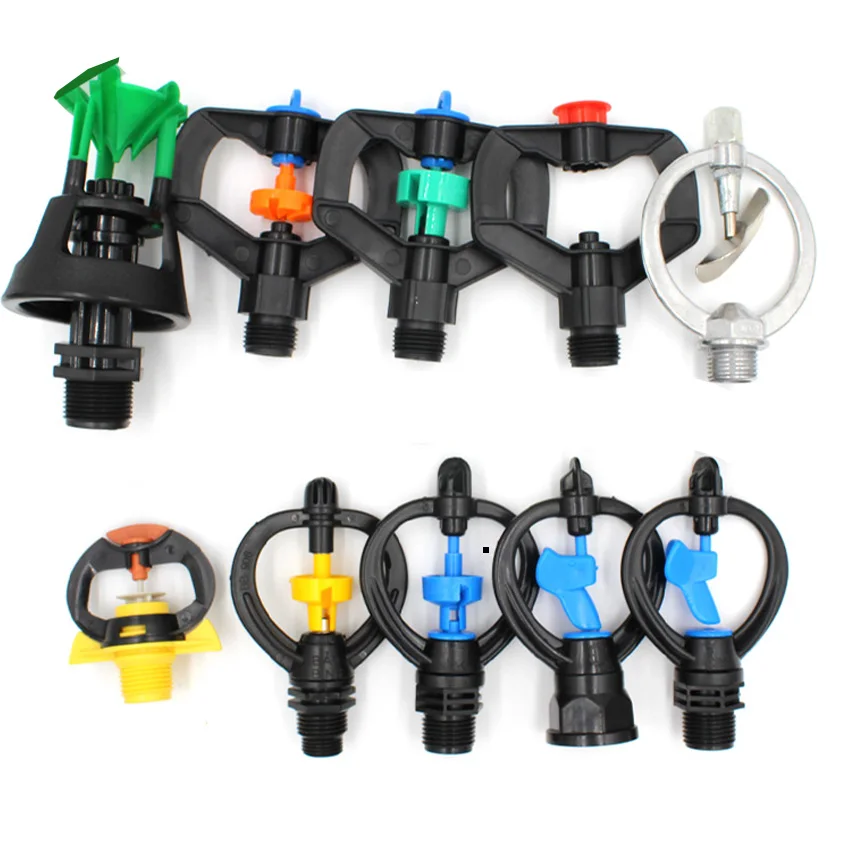 

360 degree 1/2'' 3/4'' Female Male Threaded Rotating Garden Sprinkler for Home Garden Agriculture Irrigation Nozzle