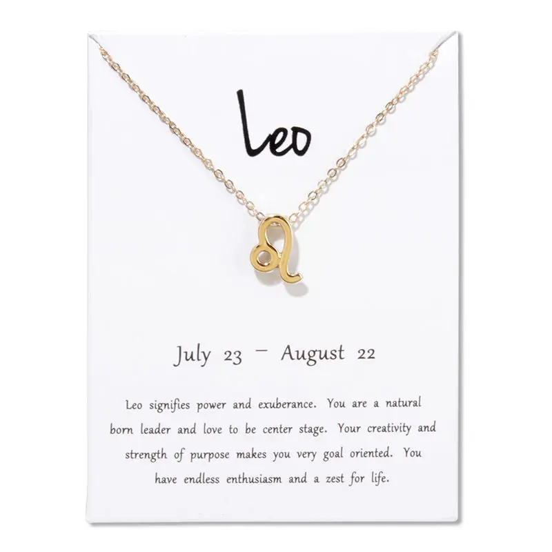 Модный Скорпион 12 созвездий ожерелье кулон Овен рыбы Дева весы Козерога подарок на день рождения с белым ожерелье с картой