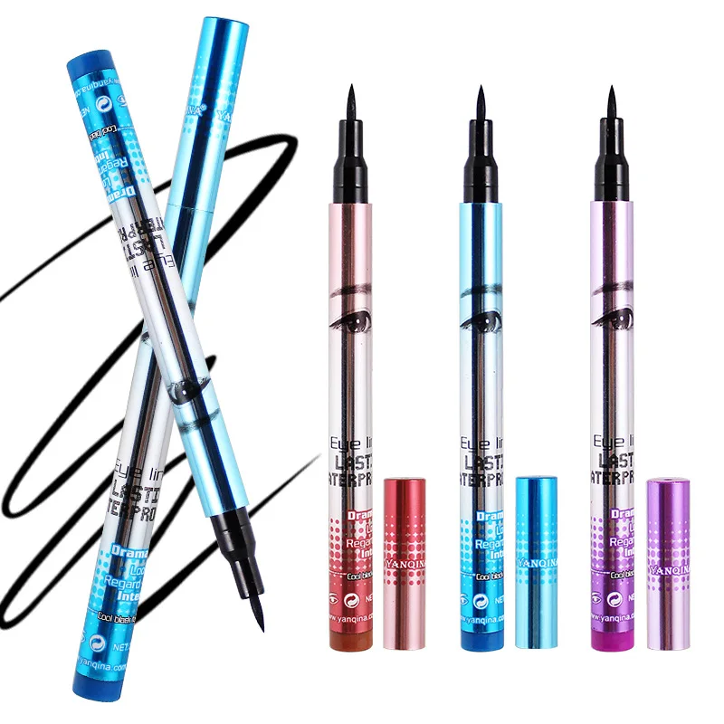 YANQINA New Makeup Black Liquid Eyeliner Quick Dry Waterproof Not Dizzy Long-Lasting Eye Liner 3 Colors Tube |