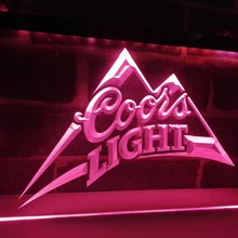 LA004-светлое пиво coors Бар Паб логотип светодиодный неоновый светильник Знак Домашний Декор ремесла