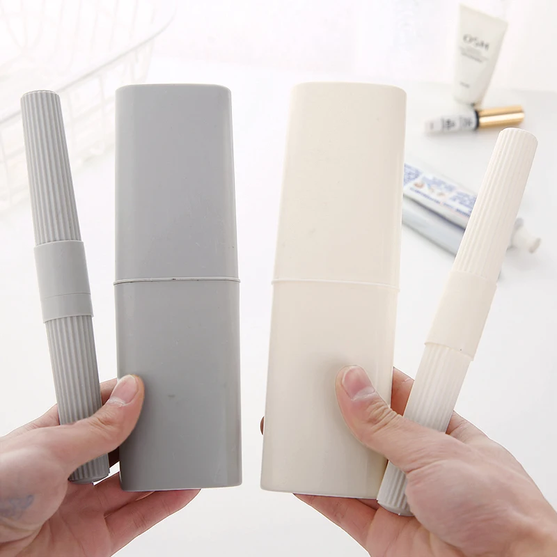 جديد نمط الحمام فرشاة الأسنان معجون الأسنان صندوق تخزين حالة السفر التخييم في الهواء الطلق المحمولة حالة فرشاة أسنان الحمام اكسسوارات