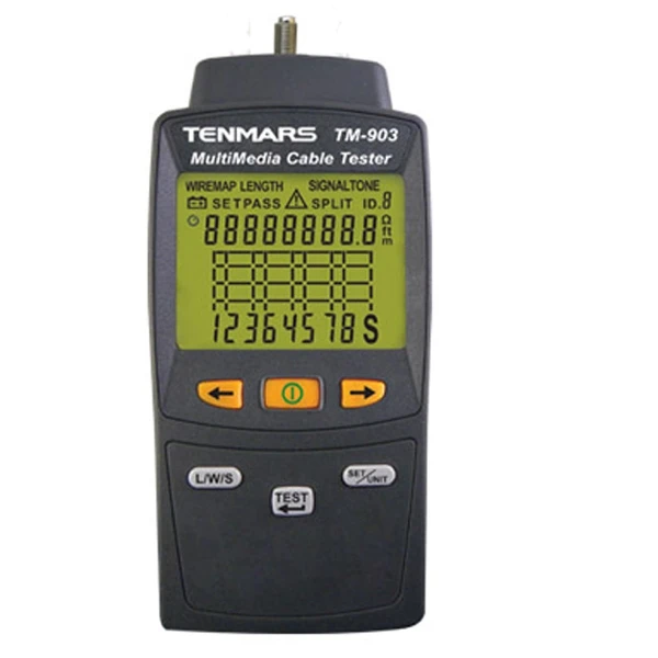 TENMARS TM-903 Handeld Lan измеритель кабеля или тестер сетевого кабеля