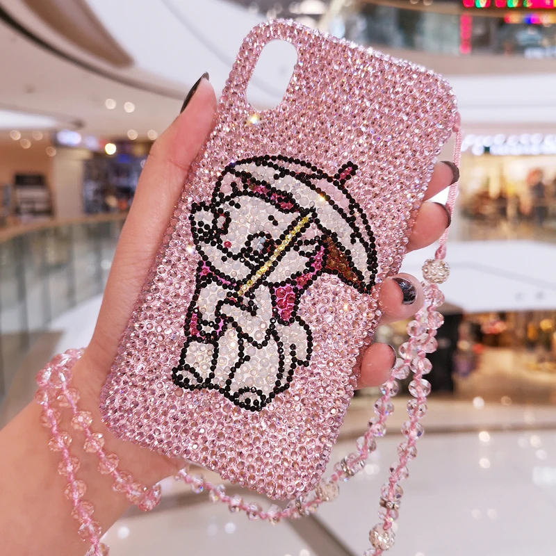 

For iPhone XS Max Luxury Marie Cat Bling Crystal Diamond Cover for iphone XR XS Max X 6 6S 6SP 7 7P 8 8plus czech stones case