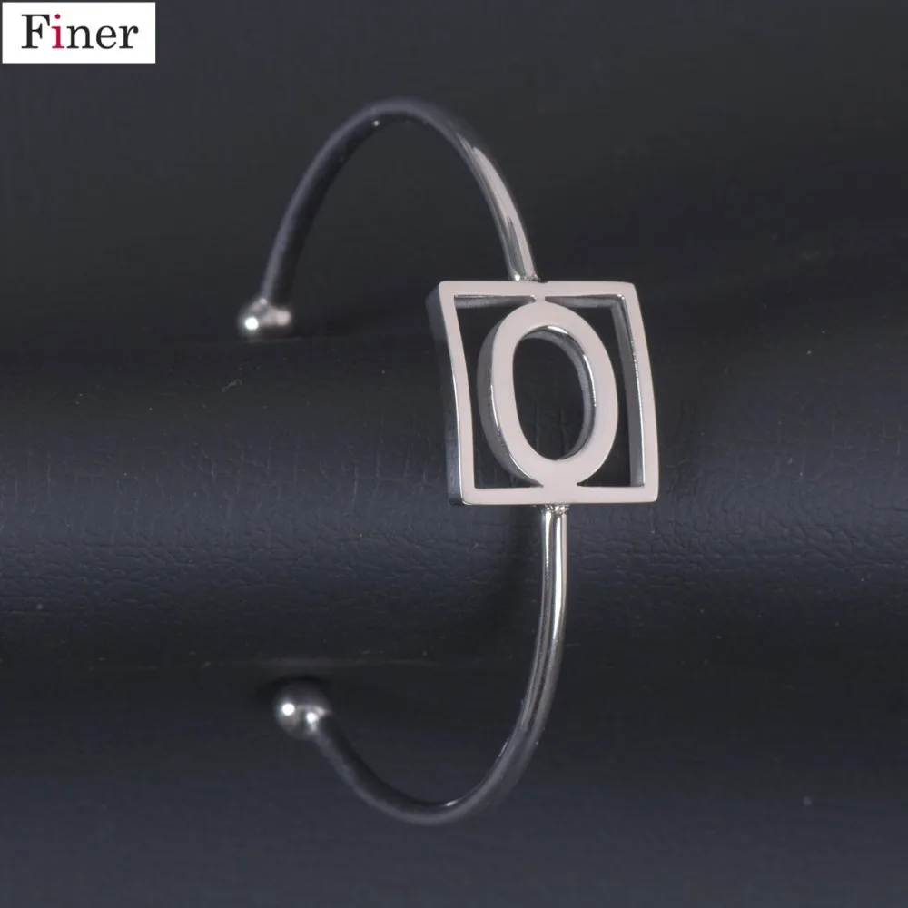 

New Aarrive N Letter Bracelet Stainless Steel Silver Color Name Bangle
