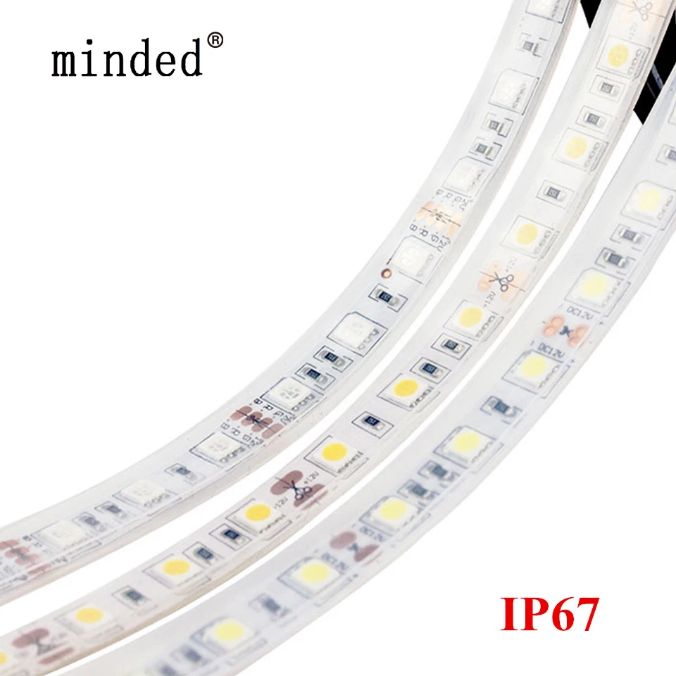 

Led Strip Waterproof 12V 5050 IP67 RGB White Warm White 5M Impermeable 60 Leds/M 300 Leds Rgb Strip Light Led Stripe Decor Home