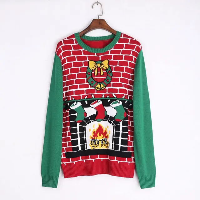 2017 ugly christmas sweaters women cute pattern knitted christmas socks long jumper pullovers for winter autumn - Cute Ugly Christmas Sweater 2017 ugly christmas sweaters women cute pattern knitted christmas socks long jumper pullovers for winter autumn - Cute Ugly Christmas Sweater
