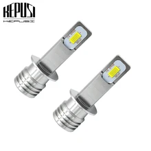 2x H1 Led Bulb Auto Fog Light Car Motor Truck Driving Daytime Running Light LED Bulbs Canbus 12V 24V for Cars White Error Free