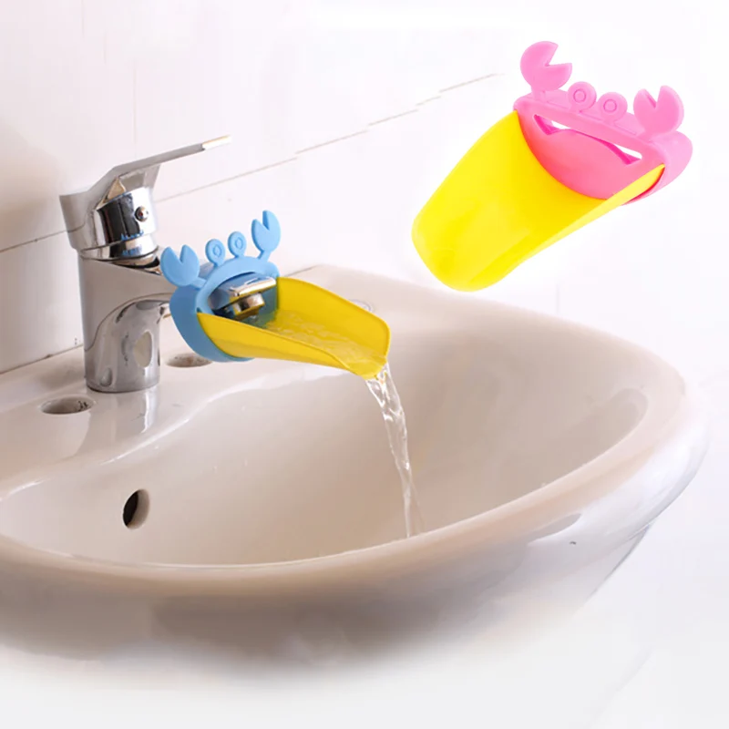 1Pc Cute Bathroom Sink Faucet Extender Crab Children Kids Washing Hands Convenient Washing Helper Kitchen Bathroom Accessories 1Pc Cute Bathroom Sink Faucet Extender Crab Children Kids Washing Hands Convenient Washing Helper Kitchen Bathroom Accessories