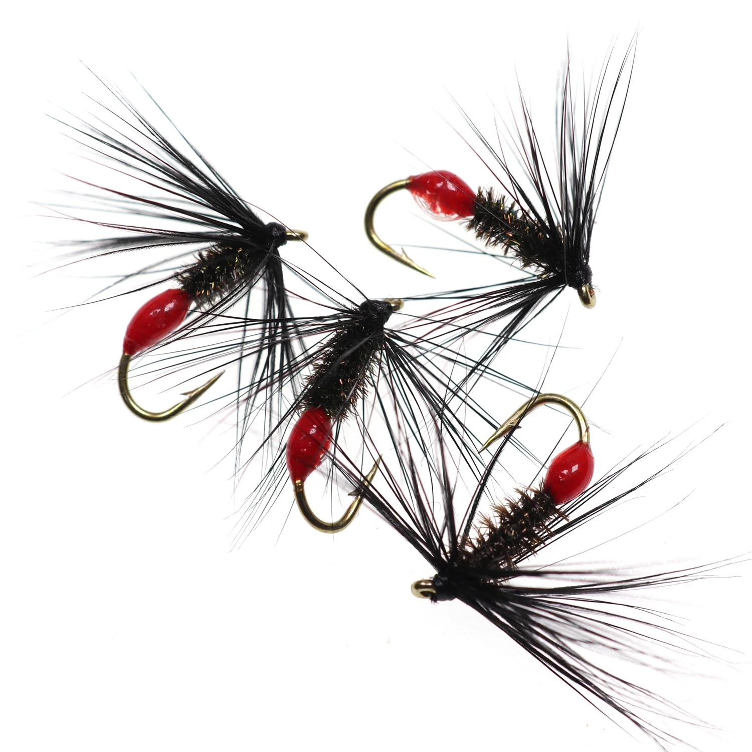 Wifreo 6PCS/Lot#12 Red Ant Trout Flies Fly Bass Pike Salmon Steelhead Trout Brown Hackle Red Butt Flying Ant Wet Fly