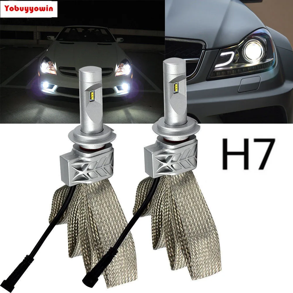 

T8 H7 477 8000LM ZES Chip LED Headlight Conversion Kit, Low beam headlamp, Fog DRL Light, HID or Halogen Head light Replacement