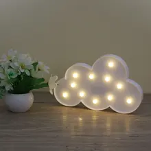 3D Marquee Cloud Night Lamp with 11LED Battery operated White Cloud Letter light For Christmas Decoration Kid’s Gift