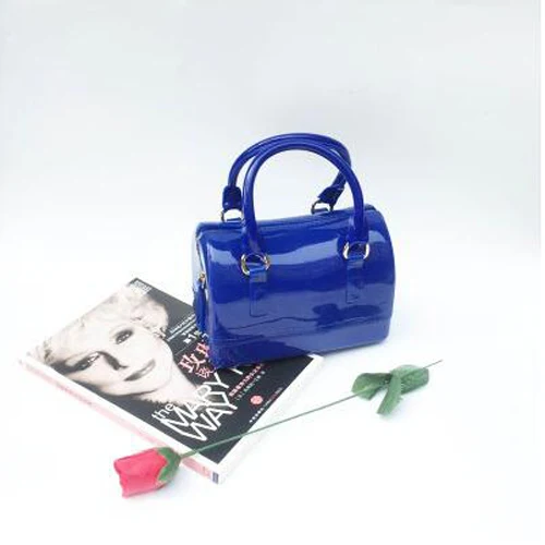 Повседневные женские силиконовые летние милые сумки, сумка-тоут, сумка для девочек, сумка Bolsas, знаменитые дамские желеобразные мини-сумки через плечо, пляжные сумки - Цвет: Navy Blue