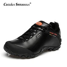 XIANG GUAN Outdoor Waterproof Hiking Shoes Men Women Genuine Leather Climbing Shoes Men Walking Shoes trekking
