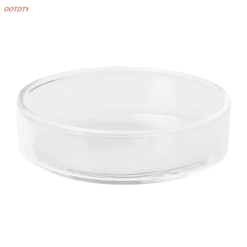 Ootdty Clear Glass Round Shrimp Food Dishes Small Fish Feeding Bowl