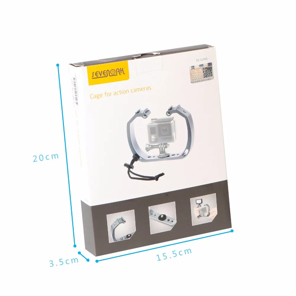 Diving Underwater Aluminum Selfie Monopod Mount Double-Arm Tray Handheld For Gopor Action Camera Holder (13)