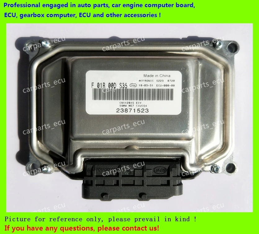 

For car engine computer board/ME7.8.8/ME17 ECU/Electronic Control Unit/Wuling Hongguang S/F01R00DS35 23871523/F01RB0DS35