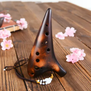 

Ceramic Ocarina Flute 12 Holes Alto C High Quality Professional Porcelain Ocarina Kiln-fired Handmade Great Gift Ocarina