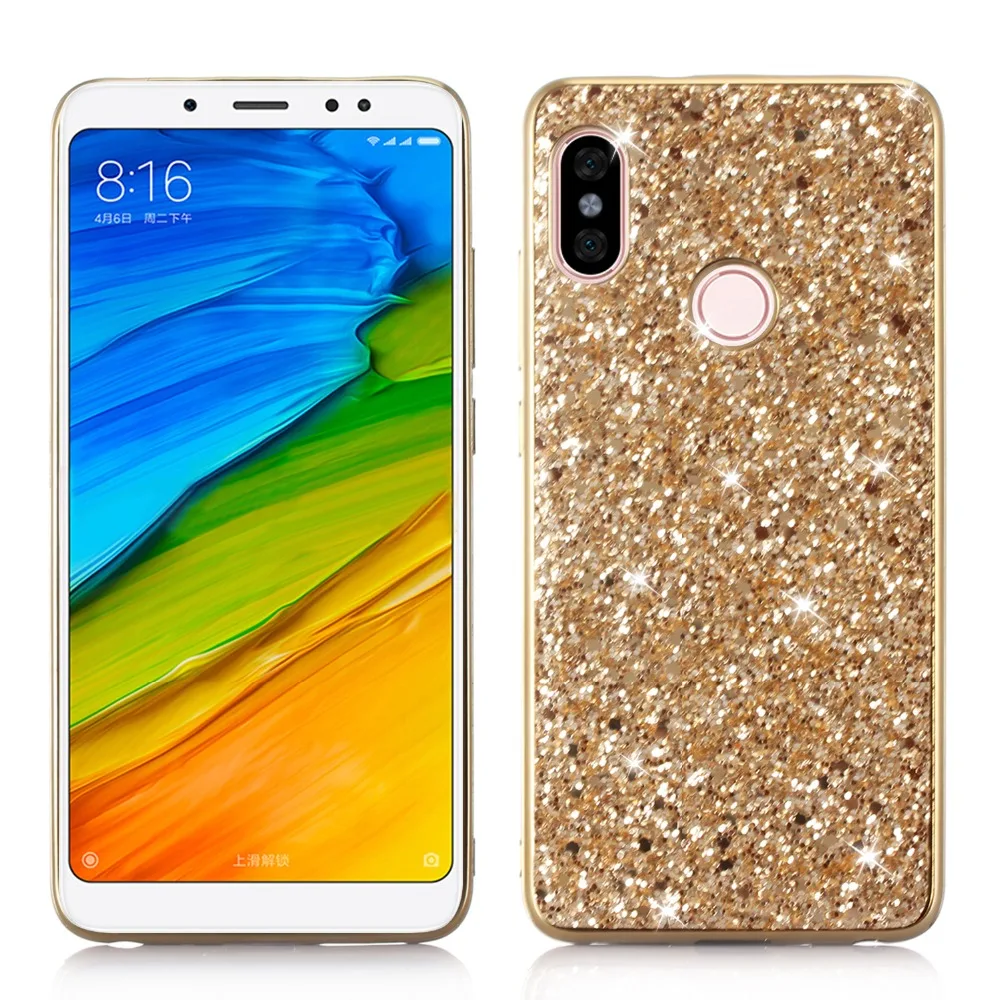 

Luxury Bling Case for Xiaomi Redmi Note 5 Pro 3D Powder Shining Soft Fundas Back Cases for Redmi Note 6 Sequins Phone Cover Capa