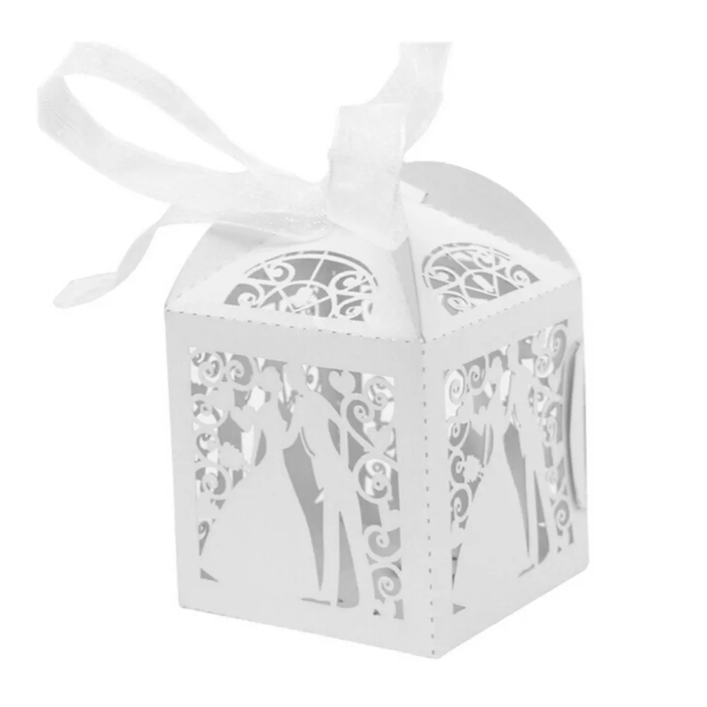 50 шт. пять цветов невесты и жениха коробка конфет на свадьбу сладости подарок сувениры коробки с лентой Свадьба День рождения события поставки