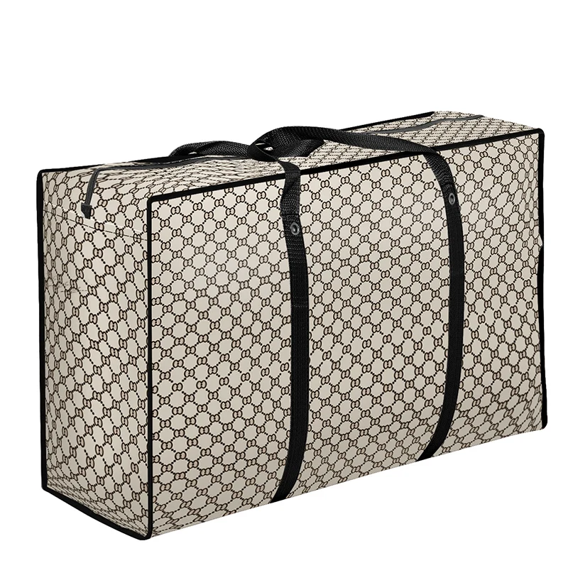

Oversized duffle bag moving house woven big Travel bag quilt clothes sorting bag Waterproof film large capacity shipping bag