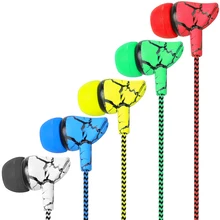 Esporte Fone De Ouvido Com Fio Fones De Ouvido Super Bass 3.5mm Crack Fone de Ouvido Intra-auriculares com Microfone Mãos Livres Fone de Ouvido para Samsung MP3 MP4