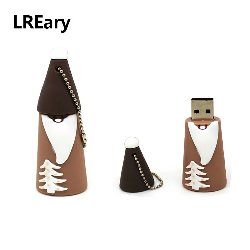 Cartoon Snowman USB Flash Drive Gnome Pendrive 4GB 8GB 16GB 32GB Mini Cute Christmas Gift Pen Driver Goblin USB Memory Stick