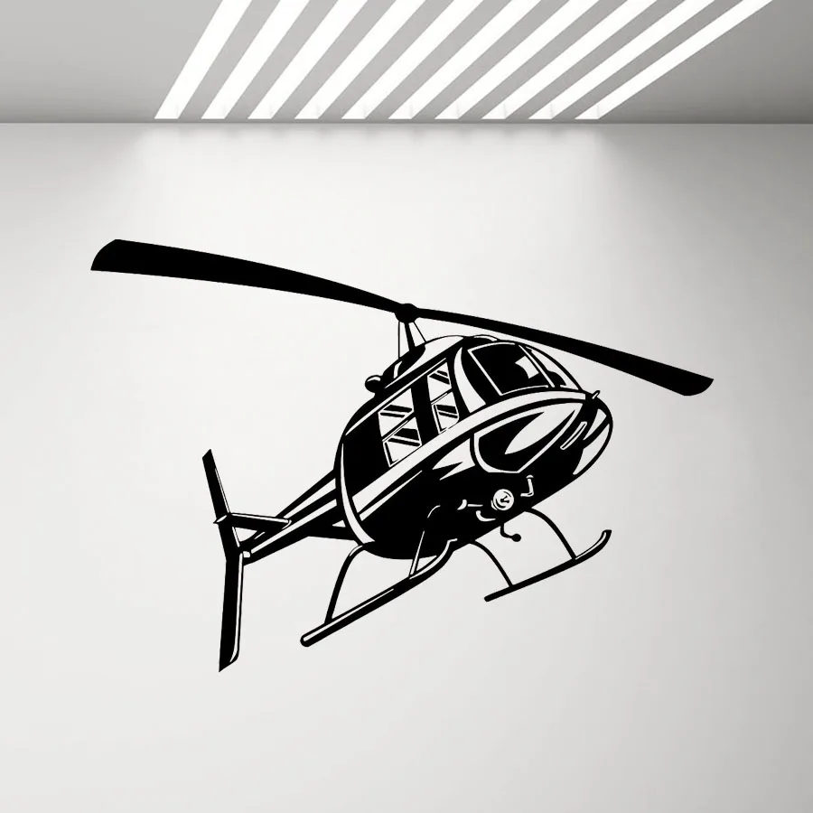 

Helicopter Airforce Wall Decal Teen Bedroom Decor Military Home Interior Decoration Art Murals Vinyl Wall Stickers Airplane D915