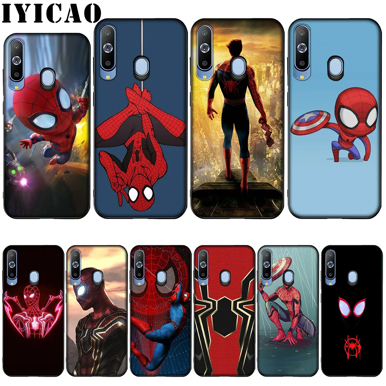 

IYICAO Spiderman Silicone Soft Case for Samsung Galaxy A10 A30 A40 A50 A70 M10 M20 M30 Cover