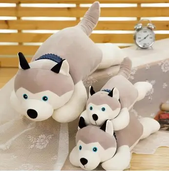

1pc 40cm 55cm soft Huskie dog plush doll sleep hold pillow vehicle waist cushion stuffed toy girl boy creative gift