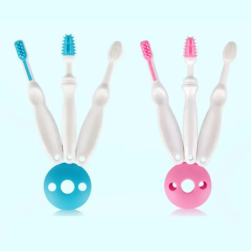 3pcs/set Baby Child Tooth Brush Newborn Silicone Teether Quality Safety Soft Kids Teething Children Toothbrush