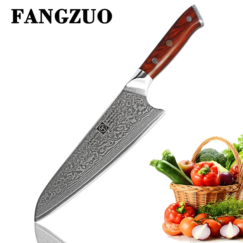 

FANGZUO Damascus Knife 73 Layer VG10 Japanese Damascus Steel Kitchen Knife Paring Utility Chef Slicing Chef Knife Cooking Tool