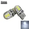 2 piezas W5W coche bombillas Led 194 147 T10 no Polar de silicona de 4 3030 SMD de las luces de la matrícula de mapa baúl blanco de la lámpara 12 V DC ► Foto 1/6