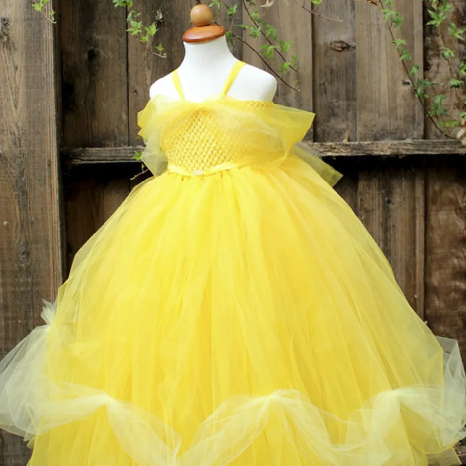 Vintage Girls Princess Dress Tulle Tutu Dress Kids Pageant 