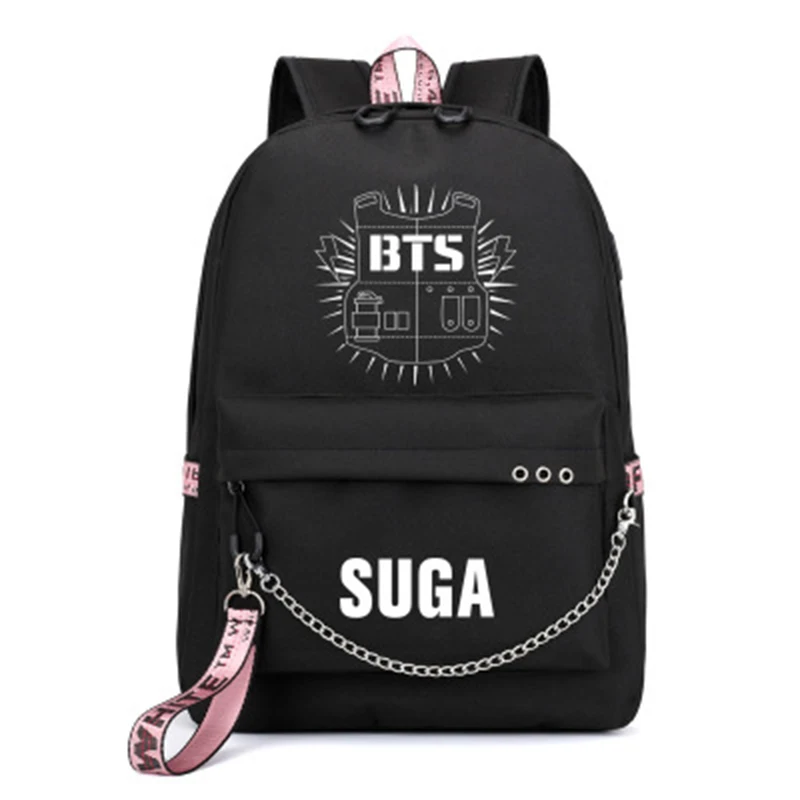 

KPOP BTS bulletproof youth regiment the same Korean version fashion fashion male and female double shoulder bag backpack