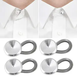 Men's Multifunctional Elastic Collar Extender Formal Shirt Collar Extender  White and Black Spring Adjustment Buttons - AliExpress