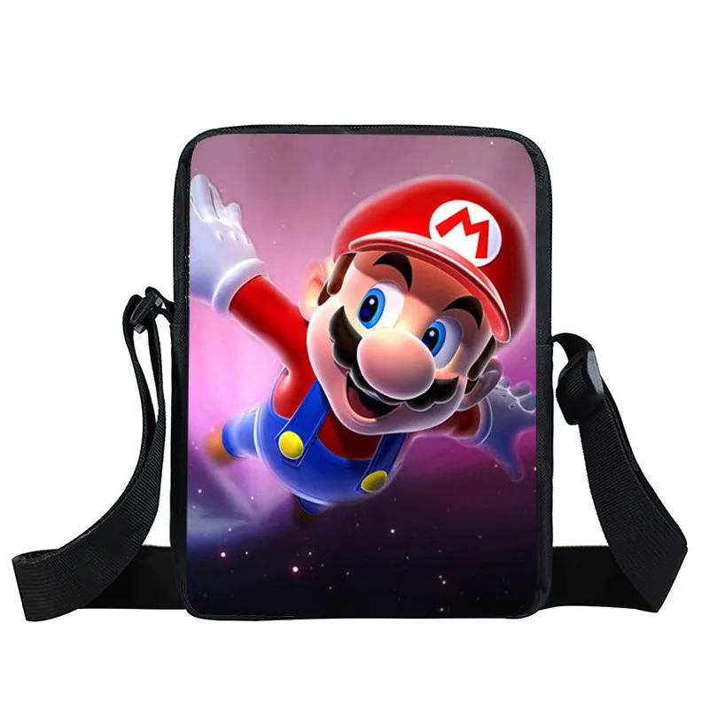 Мини-сумка-мессенджер с принтом Марио из мультфильма smash bros, сумки через плечо для мальчиков и девочек, детские школьные сумки, Детская сумка для книг, маленькая сумка на плечо b - Цвет: XKBCJML01