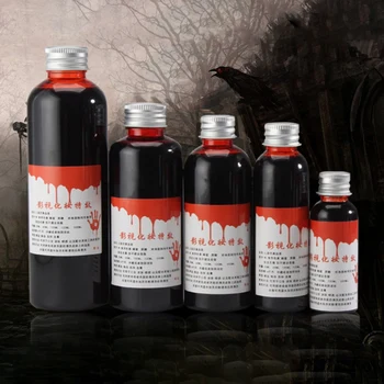 

60ml Halloween Cos Ultra-realistic Fake Blood Human Hematopoietic Props Vomiting Edible Pulp Cosplay Prop Fake Blood Halloween