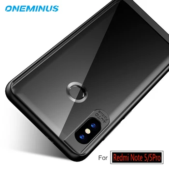

for Xiaomi Redmi Note 5 Case, Full Protective Slim TPU & Acrylic Transparent Back Cover Shockproof Clear Case Note5 Pro 5.99"